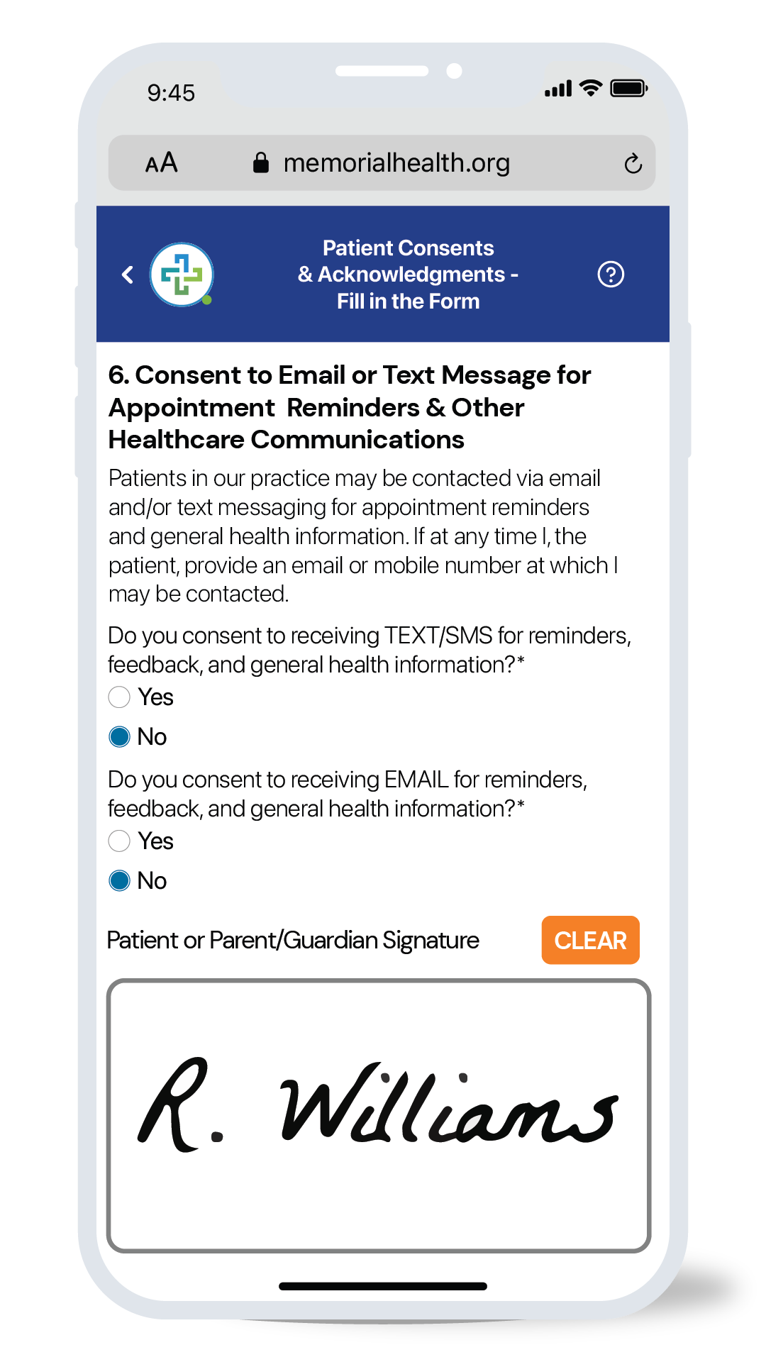 Example of a hipaa-compliant electronic signature solution