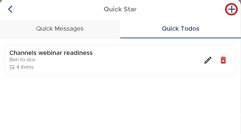 Creating a Quick Todo checklist