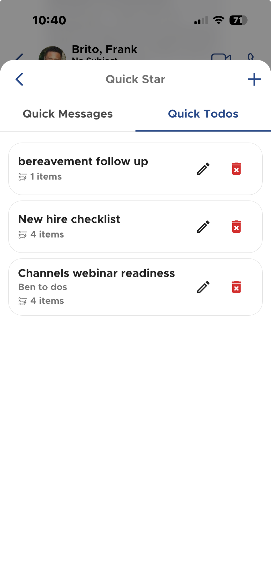 Creating a Quick Todo on mobile
