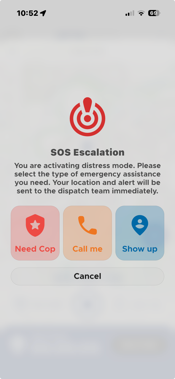 SOS home-screen widget